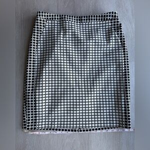 The Limited Black and White Geometric Pencil Skirt